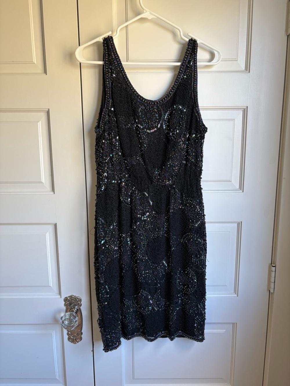 Black Beaded Evening Dress - Brand Unspecified